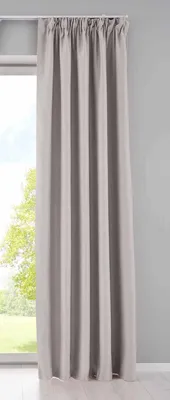 Obrázok produktu pre Záclona "NewYork" s úplnou neprehľadnosťou, béžová, s pútkami, rozmer 245x295 cm, balenie obsahuje 1 kus. Termozáclona, zatemňovacia záclona, čierna, s vlastnosťami zvukovej izolácie. Obsahuje volánovú pásku a držiaky na zavesenie. Číslo položky: 202020610