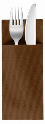 Besteckservietten Soft Point, 50 Stück, 32x38 cm, braun
