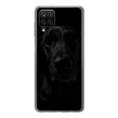 Produktbild von MuchoWow® Handyhülle Schutzhülle Hülle für Samsung Galaxy A12 Hund - Haustier - Schwarz Silikon Softcase Handy Hülle - Bild