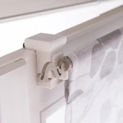 Image de Lot de 2 supports sans perçage barre de vitrage fenêtre standard, 10mm blanc