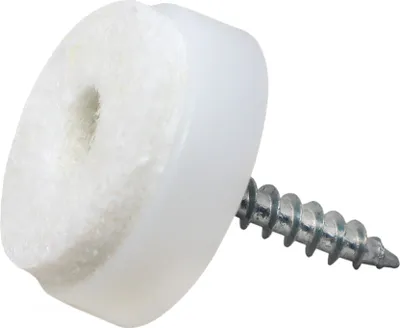 Produktbild von Adsamm® | 16 x Filzgleiter mit Schraube | Ø 20 mm | Weiß | rund | Möbelgleiter zum Schrauben in  von Adsamm®