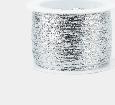 Produktbild von Woolly Hugs GLITZER Garn 1000 m metallisiertes Beilaufgarn zum Mitstricken Farbe 0301 - silber