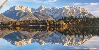 Produktbild von ARTland Wandbild, selbstklebend Karwendelblick am Barmsee Größe: 100x50 cm
