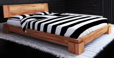 Produktbild von Buche-Bett massiv | 90 x 200 cm | Kernbuche | Geölt | Natur