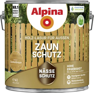 Produktbild von Alpina Zaun-Schutz 4 L dunkelbraun