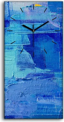 Produktbild von Wanduhr Uhr Wandbild Leinwand Geräuschlos 30x60 Malerei Abstrakte Kunst - schwarze Hände