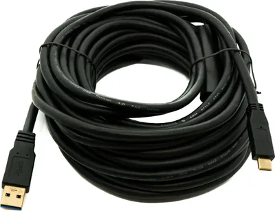 Produktbild von SYSTEM-S USB 3.1 Kabel 8 m Typ C Stecker zu 3.0 A Stecker 5 Gbit/s 100W in Schwarz