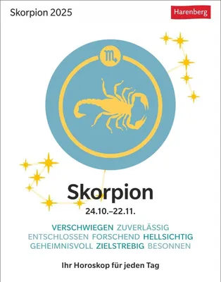 Immagine prodotto di Calendario zodiacale Scorpione 2025 - calendario giornaliero a strappo - l'oroscopo di ogni giorno