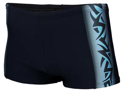 Produktbild von Aquarti Herren Kurze Badehose mit Streifen, Farbe: 13717C Schwarz / Blau, Größe: L