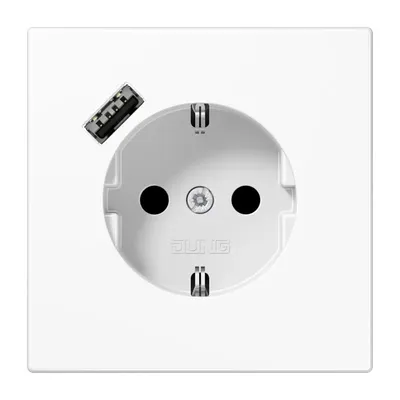 Produktbild von Jung SCHUKOsteckdose m.USB LS1520-18AWW Typ A alpinweiß