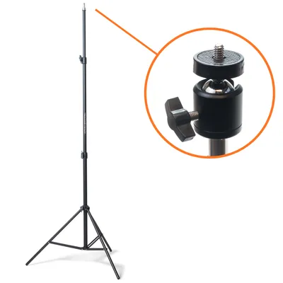Produktbild von MAKA Stativ Pro 71 bis 210 cm - Mit 360° Kugelkopf - Für Kamera und Laser - Teleskopstativ - Baustativ