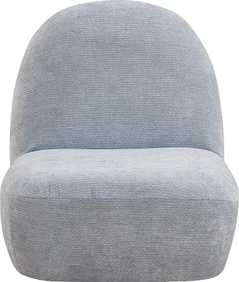 Produktbild von Kindersessel aus hellblauem Chenille-Stoff MALDANO