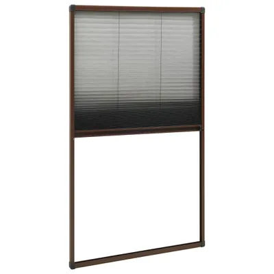 Zdjęcie produktu dla Plisowana moskitiera do okien aluminiowa brązowa 80x160 cm