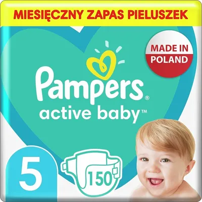 Produktbild von Pampers Active-Baby Monthly Box Windel mit einer zusätzlichen "Schlaf"-Schicht 150 Stk.