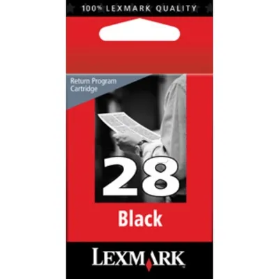 Produktbild von Lexmark 28, Standardertrag, Schwarz, Tinte auf Pigmentbasis, 1 Stück(e)