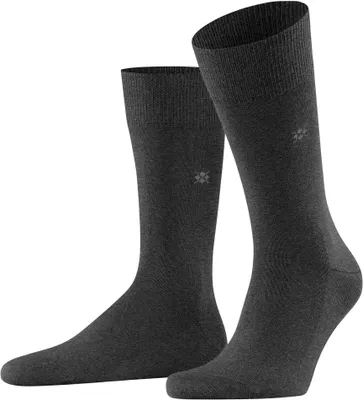 Produktbild von Burlington Herren Socken LEEDS - Schurwolle, Logo, Uni, One Size, 40-46 Dunkelgrau 40-46