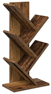 Immagine prodotto di vidaXL Libreria a 4 ripiani per piante, 30 x 18 x 60 cm, realizzata in legno composito effetto legno anticato