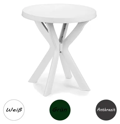 Immagine prodotto di Tavolo da giardino bistrot tavolo da balcone in plastica rotondo Ø70xH72cm