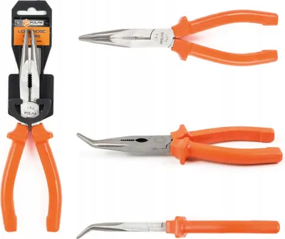 Produktbild von Verlängerte Zange mit gebogenen Kunststoffgriffen Cr-V 200 mm Polax
