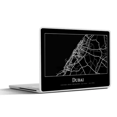 Produktbild von MuchoWow® Laptop Aufkleber Sticker Cover Dubai Stadtplan - Karte 36.5x27.5 cm - Laptop-Sticker
