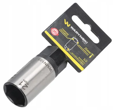 Produktbild von Waryński Zündkerzennuss 1/2 Zoll 21 mm Sechskant mit Gummieinsatz