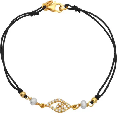 Produktbild von Unique Textilarmband Silber vergoldet Zirkonia TXB0072
