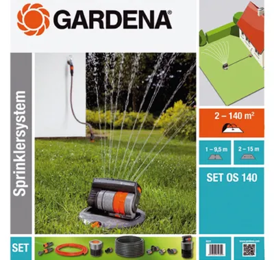 Produktbild von GARDENA Komplett-Set mit Versenk-Viereckregner OS 140