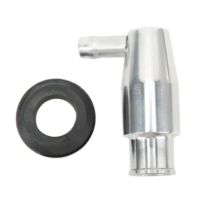 Image de 3/4 pouce PCV évent de couvercle de soupape avec douille, aluminium poli 6008, remplacement pour Ford