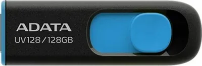 Produktbild von ADATA DashDrive UV128 128GB, 128 GB, USB Typ-A, 3.2 Gen 1 (3.1 Gen 1), 90 MB/s, Dia, Schwarz, Blau