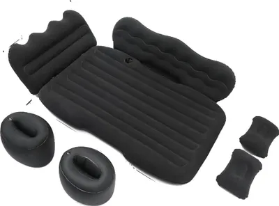 Image de Matelas de voyage, lit gonflable, compact pour l'extérieur, noir
