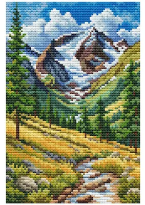 Produktbild von CDA Kreuzstich-Set "Bergpfad", 14,5 x 22 cm
