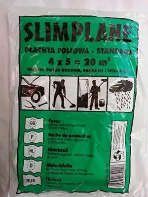 Produktbild von 2er Pack Abdeckplane Allzweck-Plane  4 x 5 m  Abdeckfolie Allzweckfolie 20 qm Malerplane Staubschutzfolie Malerfolie für Renovierung und Umzug