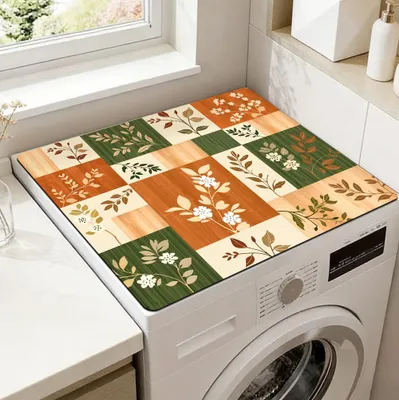 Waschmaschinenabdeckung 60×50 cm, Bauernhof-Blumenmuster, wasserdicht