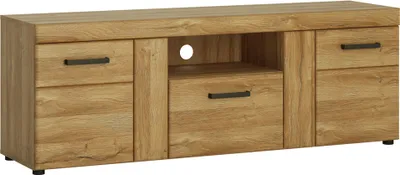 Produktbild von Wohnzimmer TV Lowboard in Grandson Eiche Nb. CARIATI-129, B/H/T ca. 157/55,8/40,9 cm