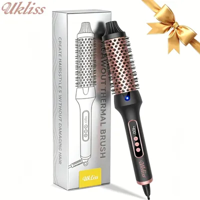Produktbild von UKLISS 5-in-1-Haarstyler, 65 W, mit Rundbürste, Luftlockenstab, LCD-Display, Schwarz