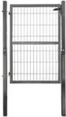Produktbild von Gartentor Tor für Gartenzaun Zaun 140 cm hoch Gartentür aus Metall für Stabmattenzaun Abschließbar inkl. Pfosten Anthrazit V2Aox
