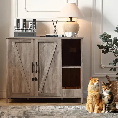 Productafbeelding van Kattenbakkast - Grote Kattenbak - Kattenbakmeubel - Kattenhuis - Kattenbakrobot Kast - Modern Design