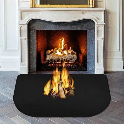 Zdjęcie produktu dla Mata pod palnik – ochrona podłogi – trójwarstwowy materiał ognioodporny – 106 x 61 cm – czarna