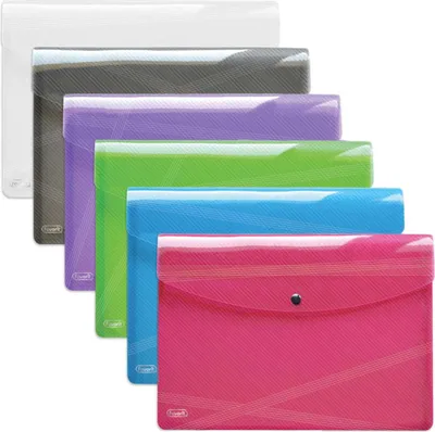 Produktbild von Favorit 400135689 Sammelmappe Polypropylen (PP) Blau, Grün, Grau, Violett, Rot, Transparent A4