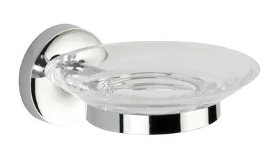 Produktbild von WENKO Seifen Ablage Schale Halter Acryl Accessoiress Wand ARCOLE Bad ohne bohren