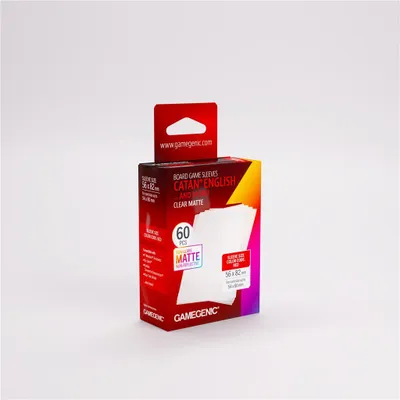 Produktbild von Gamegenic - Board Game Sleeves CATAN English Clear Matte (60 Sleeves)