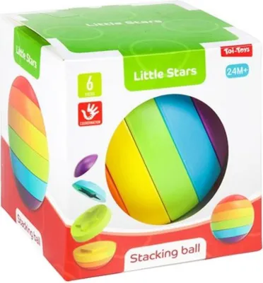 Imagen del producto de Toi-toys: Juego de construcción "Estrellitas", puzzle en forma de bola, compuesto por 6 piezas