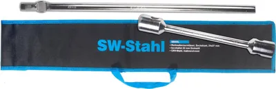 Produktbild von SW-Stahl 02251L Radmutternschlüssel, 30 x 32 mm I Set 2-tlg. I Set inkl. Drehstift I Auto Radschlüssel I Reifenwechsel Werkzeug I Drehmoment Schlüssel Reifen I Pannenwerkzeug I Reifenwerkzeuge