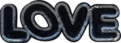Produktbild von Aufnäher mit „Love Paillette“-Emblem zum Aufbügeln