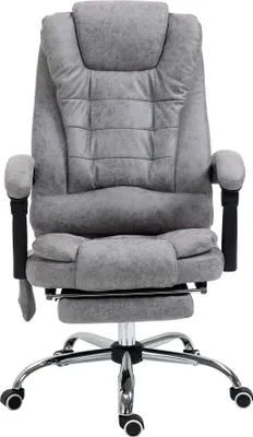 Produktbild von Bürostuhl mit Massagefunktion, Ergonomischer Schreibtischstuhl mit Liege- & Wärmefunktion, Fernbedienung, Grau