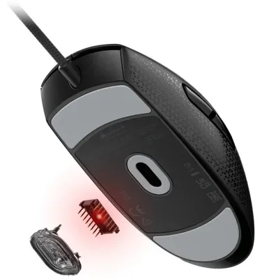 Zdjęcie produktu dla Corsair M55, Po prawej stronie, Optyczny, USB Typu-A, 16000 DPI, Czarny