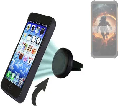 Produktbild von K-S-Trade kompatibel mit Cubot KingKong ES Auto Handy Halterung KFZ Halter Lüftungsgitterhalterung Air Vent mount Smartphone Halter