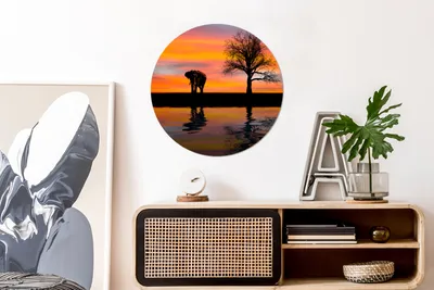 Produktbild von MuchoWow® - Wand Kreis - Wandbild - Schlafzimmer - Aluminium Bild - Kinderzimmer - Wohnzimmer Dekoration - Wandschmuck