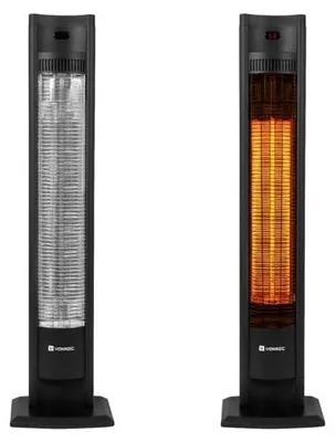 Produktbild von Terrassenheizung, freistehend - 2000W, Infrarot-Heizstrahler (Kohlefaser) - Matt Schwarz - Für Bodenmontage - Für den Außenbereich