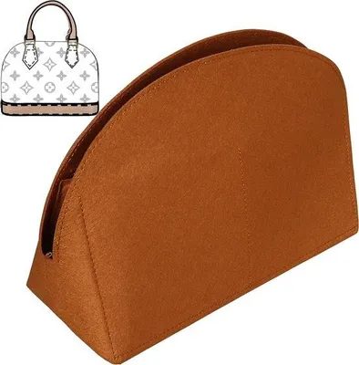 Produktbild von Famanu Handtaschen-Organizer Einlage - erhältlich in 2 Größen und 8 Farben - Filz-Tasinset für organisierte Handtasche - braun - geeignet für